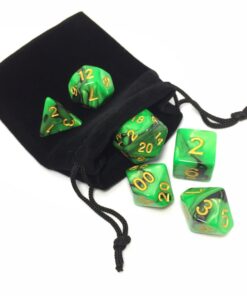 New 5 x 7-Die Series Polyhedral Dice Set - 5 Colors Dungeons and Dragons DND RPG MTG Table Games Dice with 5 Free Pouches by Flyesto 17 619HiDrTubL