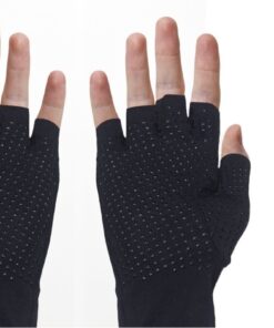 PressRx Compression Arthritis Gloves for comfortable pain relief from Rheumatoid, Carpal Tunnel and more – With Fingerless Fit for Easy Daily Use (1 PAIR) - SMALL Small (1 Pair) 14 619HwEeQUYL
