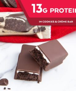 Atkins Cookies & Creme Protein Meal Bar, High Fiber, 13g Protein, 2g Sugar, 4g Net Carb, Meal Replacement, Keto Friendly, 5 Count 17 619IEsuCCPL 1