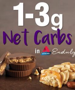 Atkins Peanut Caramel Cluster Bar, Dessert Favorite, High in Fiber, 3g Net Carb, 1g Sugar 19 619JcrpXZDL
