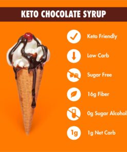 ChocZero's Chocolate and Caramel Syrup. Sugar Free, Low Net Carb, No Preservatives. Gluten Free. No Sugar Alcohols. Great for waffles and pancakes (2 bottles) 21 619LYMXNT5L