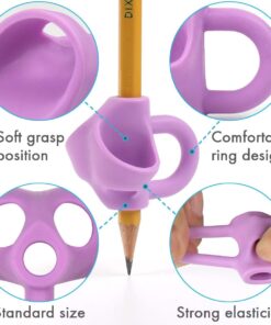 Firesara Pencil Grips, Original Breakthrough Assorted Writing Aid Grip Trainer Posture Correction Finger Grip for Kids Preschoolers Children Adults Special Needs for Lefties or Righties(4PCS) Blue 23 619LhvmjFQL
