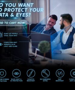 24 inch Computer Privacy Screen (16:9) - Black Security Shield - Desktop Monitor Protector - UV & Blue Light Filter by Akamai (22.0 inch Diagonally Measured, Black) 24.0" WIDESCREEN (16:9) Black Privacy 11 619Ln2ELgL