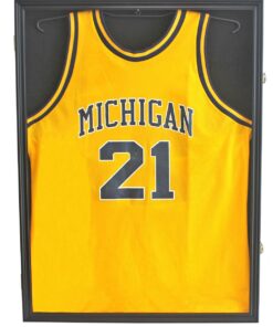 Jersey Display Frame Case Lockable, Large Sport Jersey Shadow Box with 98% UV Protection Acrylic and Hanger for Baseball Basketball Football Soccer Hockey Sport Shirt and Uniform (Black Finish) Black Finish 31 619NkwIThoL