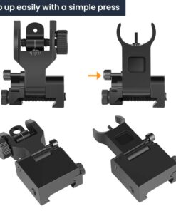 Feyachi Flip Up Rear Front and Iron Sights Best Backup fits Picatinny & Weaver Rails Black 38 619OR6hZ4IL
