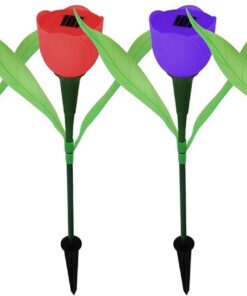 Solarek Tulip Flower Shape Solar Powered LED Lamp Outdoor Yard Garden Lawn Path Lighting (6 Lights) 10 619QEEfPL