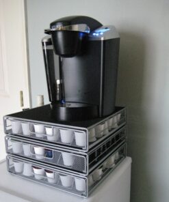 DecoBrothers K-Cup Holder Drawer for 36 Coffee Pods Storage, Black Metal 44 619RdVEVn5L