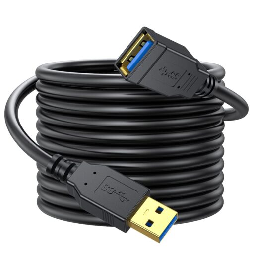 NC XQIN USB Extension Cable 20 Ft, USB 3.0 Type A Male to A Female Extension Cord,for Data Transfer USB Flash Drive, Keyboard, Mouse, Playstation, Xbox, Oculus VR, Card Reader, Printer etc USB3.0 Extension 20ft