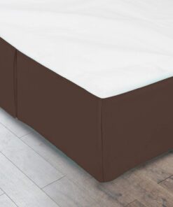 Nestl Dark Brown Bed Skirt Queen Size - Queen Bed Skirt 14 Inch Drop - Brushed Microfiber Bed Skirts - Hotel Quality Pleated Bed Skirt - Shrinkage & Fade Resistant 21 619SkBf rRL