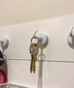 Master Magnetics White Magnetic Hook Set - 1" Diameter, 1.5" Height, 9 Pound Pull, Pack of 8, MHHH9X8 39 619T9i4TPEL