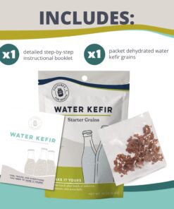 Cultures for Health Water Kefir Grains | DIY Fermented Probiotic Drink Powder for Stronger Gut Health | Heirloom Starter Makes Limitless Supply | Non-GMO Dairy Free Vegan Sparkling Water with Enzymes 0.19 Ounce (Pack of 1) 30 619TqXwsW4L