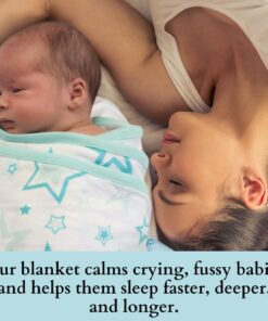 Miracle Blanket Swaddle Wrap - Newborn Essential Baby Blanket - Soft Sleep Sack Ideal for Newborns and Infants (Blue) Blue 16 619UMnWtPOL