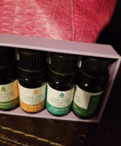 Pursonic 100% Pure Essential Aromatherapy Oils Gift Set-6 Pack , 10ML(Eucalyptus, Lavender, Lemon grass, Orange, Peppermint, Tea Tree) Pure Essential Oils Set 34 619WG0Y0raL