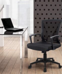 Alternative view of Furmax Office Chair Mid Back Swivel Lumbar Support Desk Chair, Computer Ergonomic Mesh Chair with Armrest (Black) Black