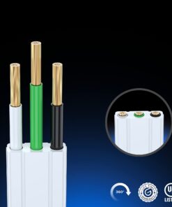 Maximm Cable 3 Ft 360° Rotating Flat Plug Extension Cord/Wire, 16 AWG Multi 3 Outlet Extension Wire, 3 Prong Grounded Wire - White - UL Certified 3 Feet 32 619X1bA brL