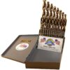 21 Pc Cobalt M42 Drill Bit Set 1/16" to 1/2" by 32nds Drill Hog®