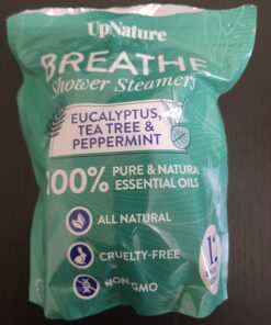 UpNature Shower Steamers Aromatherapy, Breathe 12pcs - Eucalyptus Shower Steamer with 100% Pure Natural Eucalyptus, Tea Tree & Peppermint Essential Oil Vapor Shower Tablets for Sinus Relief Breathe Easy 22 619XaiXpeNL