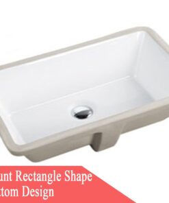 Alternative view of 20.9 Inch Rectrangle Undermount Vitreous Ceramic Lavatory Vanity Bathroom Sink Pure White
