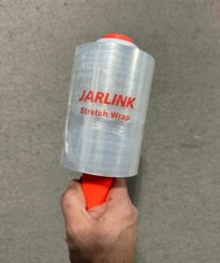 JARLINK 4 Pack Plastic Film Roll with Plastic Handles, 60 Gauge Thick, 5" x 1000ft Plastic Pallet Film, Industrial Strength Stretch up to 500% Stretch for Moving, Packing, Wrapping, and Shipping 35 619Z0fsWTwL