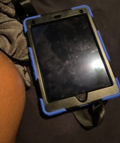 SEYMAC iPad 6th/5th Generation Case iPad 9.7 Case, Full-Body Shockproof Heavy Duty Protective Case with Screen Protector, Rotating Stand/Hand/Shoulder Strap for iPad 6th/ 5th / Air 2/ Pro 9.7, Blue Black/ Dark Blue 9.7 inch - For iPad 6th/5th Gen 25 619Z6dzHM3L