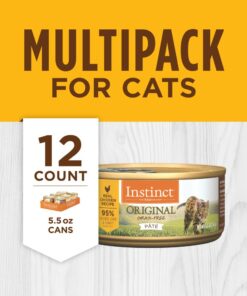 Instinct Original Grain Free Real Chicken Recipe Natural Wet Canned Cat Food, 5.5 Ounce (Pack of 12) 5.5 Ounce (Pack of 12) 24 619ZwNr3BXL