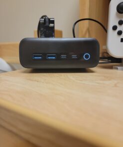 Anker 525 Charging Station, 7-in-1 USB C Power Strip for iphone13/14, 5ft Extension Cord with 3AC,2USB A,2USB C,Max 65W Power Delivery Desktop Accessory for MacBook Pro, Home, Office (Phantom Black) Phantom Black-Round Extension Cord 41 619aZyswC L