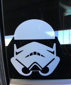 Storm Trooper Helmet Sticker Decal Notebook Car Laptop 5" x 6" (White) 22 619brk7LSRL
