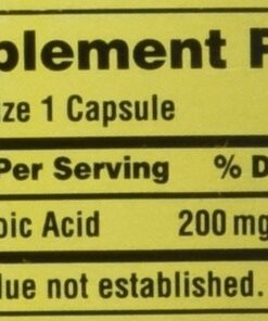 Spring Valley - Alpha Lipoic Acid 200 mg, 100 Capsules 6 619c5ZEmAJL