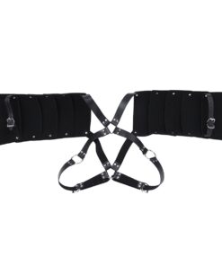 iiniim Men's Adjustable Faux Leather Body Chest Harness with Shoulder Armors Buckles 17 619cg0DLPL