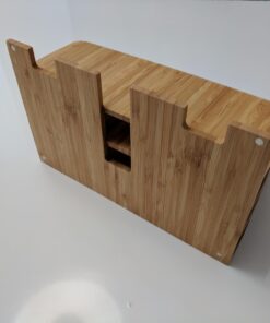 MobileVision Bamboo Charging Station & Multi Device Organizer Slim Version for Smartphones, Tablets, and Laptops Slim Stand Only 48 619cx jHThL