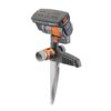 Gardena 38124 ZoomMaxx Oscillating Sprinkler on Metal Step Spike, Grey, Orange 2300 Sq. Ft. - ZoomMaxx