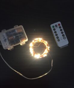 TingMiao Fairy Lights 33ft 100 LED String Lights Battery Operated with Remote Waterproof Copper Wire Lights for Indoor Decorative Lights Warm White 36 619dBTupsfL