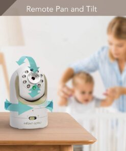 Infant Optics DXR-8 480p Video Baby Monitor, Non-WiFi Hack-Proof FHSS Connection, Interchangeable Lenses, Pan Tilt Zoom, LED Sound Bar, Night Vision, and Two-way Talk, low battery 39 619eR5ajOoL