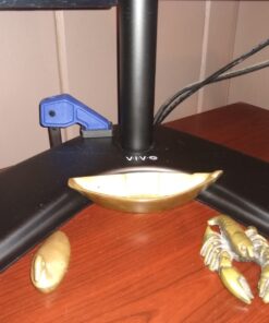 VIVO STAND-V002F Dual LED LCD Monitor Free-Standing Desk Stand for 2 Screens up to 27 Inch Heavy-Duty Fully Adjustable Arms with Max VESA 100x100mm 13" - 27" screens Black 37 619eyhJ4laL