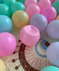 Amazon Basics BPA Free Crush Proof Plastic Pit Balls with Storage Bag, Toddlers Kids 12+ Months, 1000 Count, 1000 Balls, 6 Pastel Colors 40 619f18eTkaL