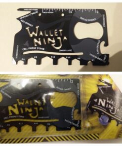 Wallet Ninja Multitool Card – 18 in 1 Credit Card Multi-Tool (Bottle Opener, Can Opener, Screwdrivers, Phone Stand & More) – Black 36 619g8nJnL3L