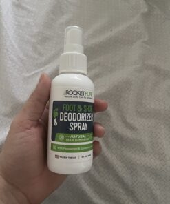 Rocket Pure Natural Shoe Deodorizer Spray & Foot Spray - Shoe Spray Deodorizer, Foot Spray Odor Eliminator Spray, Shoe Odor Eliminator, Foot Deodorant, Foot Odor Shoe Freshener (Mint, 4oz) 4 Fl Oz (Pack of 1) 27 619gDVBHYIL