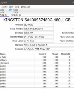 Kingston 480GB A400 SATA 3 2.5" Internal SSD SA400S37/480G - HDD Replacement for Increase Performance 480 GB SATA3 46 619gDVf7H1L