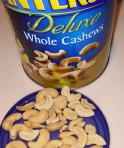 PLANTERS Deluxe Salted Whole Cashews, Party Snacks, Plant-Based Protein 18.25oz (1 Cannister) 1.14 Pound (Pack of 1) 47 619gPdvDCSL