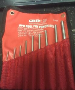 Grip 9 pc Roll Pin Punch Set - Gunsmithing, Automotive, Watch Repair, Jewelry, Crafts - Roll-Up Storage Pouch Included 14 619i9G9kR2L
