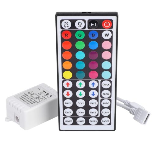 SUPERNIGHT RGB LED Light Strip Remote Controller, 44 Keys IR Remote Controller Replacement for SMD 5050 3528 2835 RGB LED Strip Lights 44Key Remote Controller