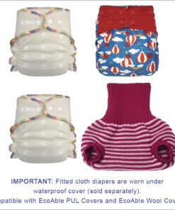 Overnight Hemp Fitted Cloth Diaper: Adjustable One-Size with Snap Buttons and 2 Cotton Hemp Inserts, Unisex Baby (1-Pack) 9 619jYajr9IL