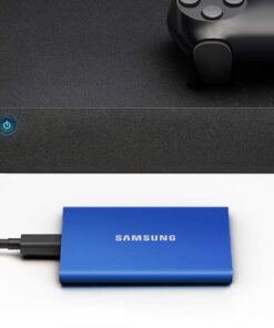 SAMSUNG SSD T7 Portable External Solid State Drive 1TB, Up to USB 3.2 Gen 2, Reliable Storage for Gaming, Students, Professionals, MU-PC1T0H/AM, Blue 1 TB 36 619ja Yju7L