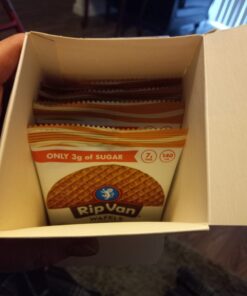Rip Van WAFELS Dutch Caramel & Vanilla Stroopwafels, Healthy Non GMO, Low Calorie / Sugar Office Snacks, Keto Friendly, (3g), 12 Count (Packaging May Vary) 1.16 Ounce (Pack of 12) 44 619kKjmtbL 2