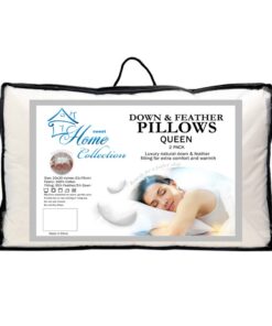 Sweet Home Collection (2-Pack) 20 by 30" Luxury Bed Pillow Filled with Top Quality Down and Goose Feathers, Queen, White, 2 Pack 7 619kQhvhmdL