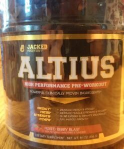 ALTIUS Pre-Workout Supplement - Naturally Sweetened - Clinically Dosed Powerhouse Formulation - Increase Energy & Focus, Enhance Endurance - Boost Strength, Pumps, & Performance - Mixed Berry Blast (14.3 OZ) 35 619mCX 7K L