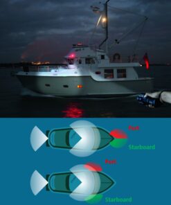 Obcursco Boat Navigation Lights, Led Boat Lights Bow and Stern, Vertical Mount Red and Green Marine Navigation Lights, Perfect Replacement for Pontoon, Bass Boat, Jon Boat (Black) black 16 619medyjB5L