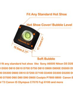 Camera Level Hot Shoe Level Hot Shoe Cover Flashlight Bubble Level Protector Compatible with Sony A6000 Nikon D5 D200 D300 D500 D810 D610 D700 D750 20 619miSS0CKL
