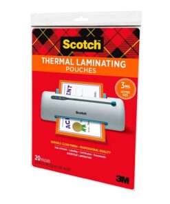 Scotch TP385420 Letter Size Thermal Laminating Pouches, 3 mil, 11 1/2 x 9, 20/Pack 15 619n2OYisBL