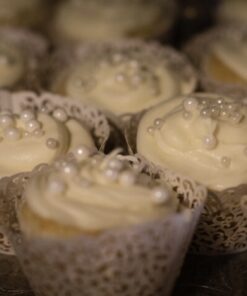 GOLF 100Pcs Cupcake Wrappers Artistic Bake Cake Paper Filigree Little Vine Lace Laser Cut Liner Baking Cup Wraps Muffin CaseTrays for Wedding Party Birthday Decoration (White) White 37 619nVSgZBvL